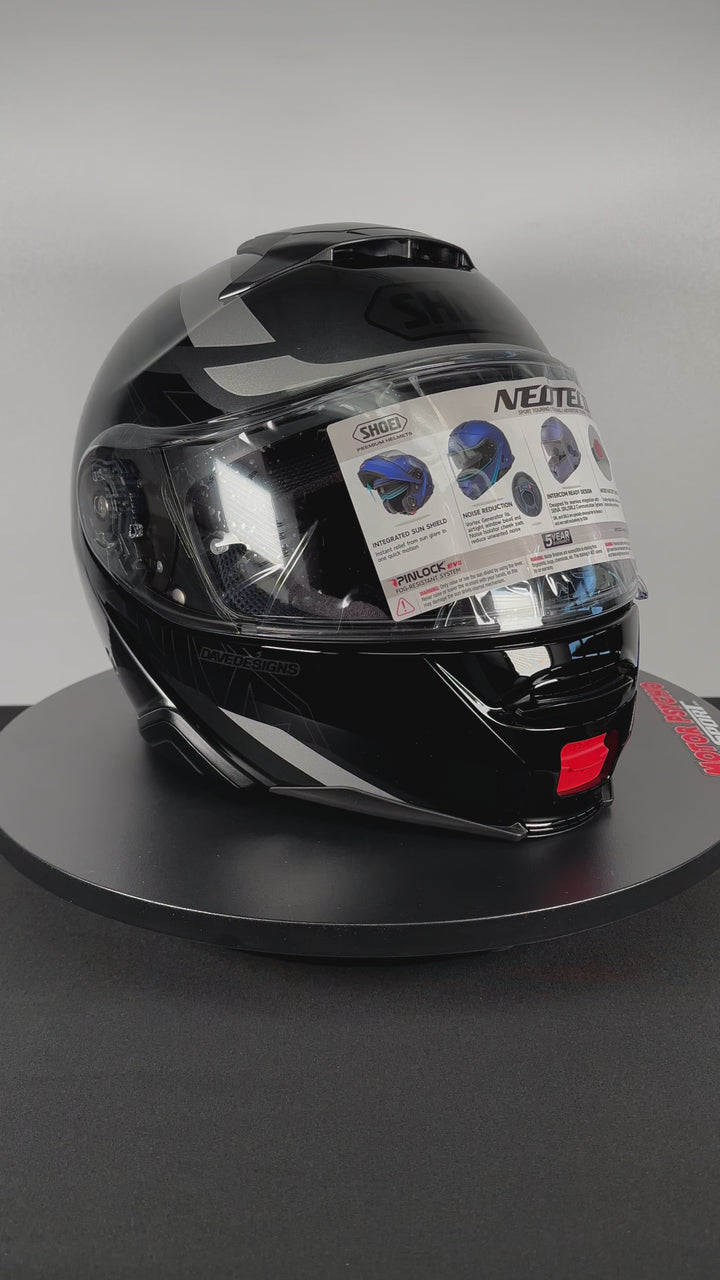 Shoei Neotec II MM93 Collection 2-Way Modular Helmet - TC-5 Black/Gray/Silver - Size Medium - USED / OPEN BOX