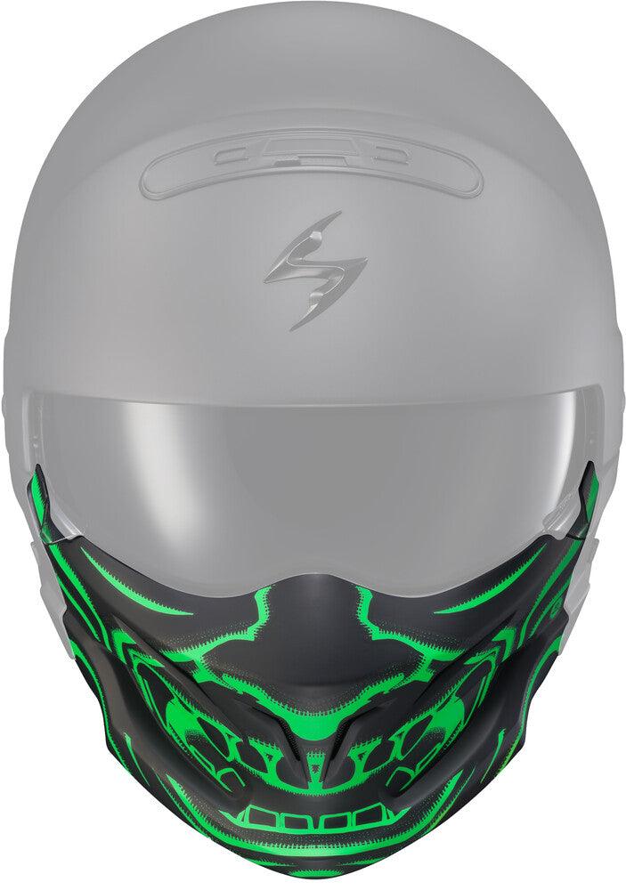 Scorpion Exo Covert Face Mask Samurai Glow In The Dark Green - Motor Psycho Sport