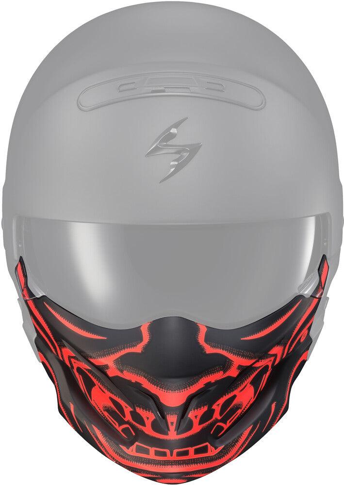 Scorpion Exo Covert Face Mask Samurai Glow In The Dark Red - Motor Psycho Sport