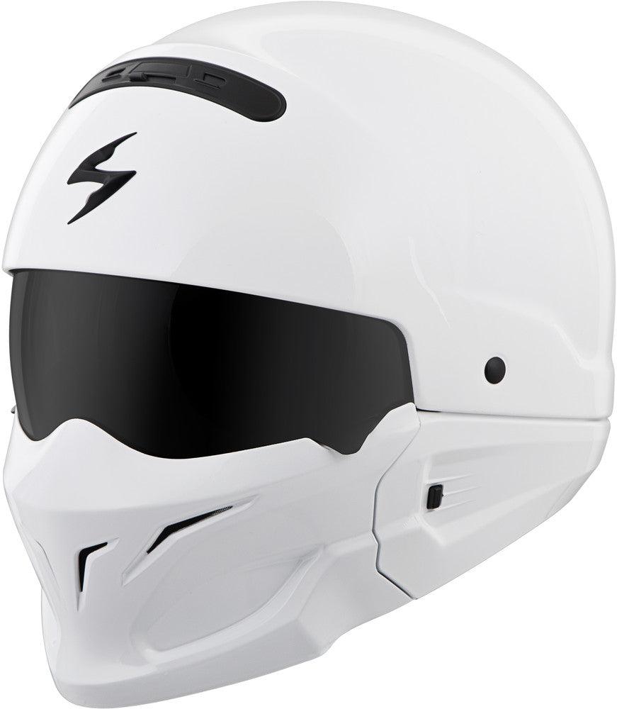 Scorpion Exo Covert Open-Face Helmet Gloss White - Motor Psycho Sport