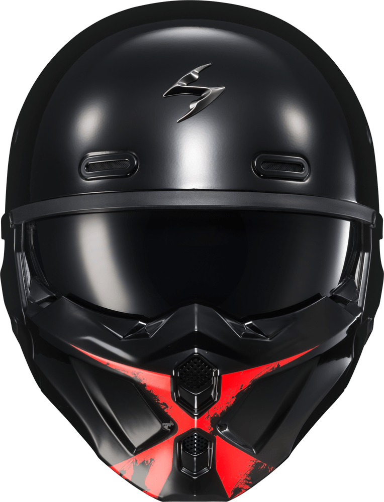 Scorpion Exo Covert X Face Mask Ray Gloss Red - Motor Psycho Sport