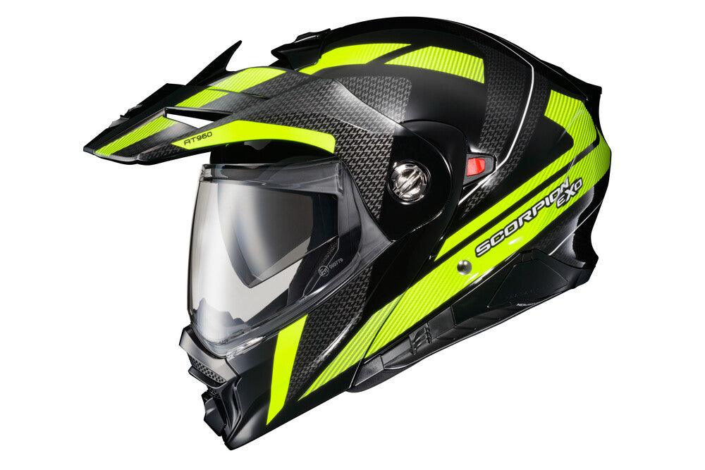 Scorpion Exo EXO-AT960 Modular Helmet Hicks Black/Hi-Vis - Motor Psycho Sport