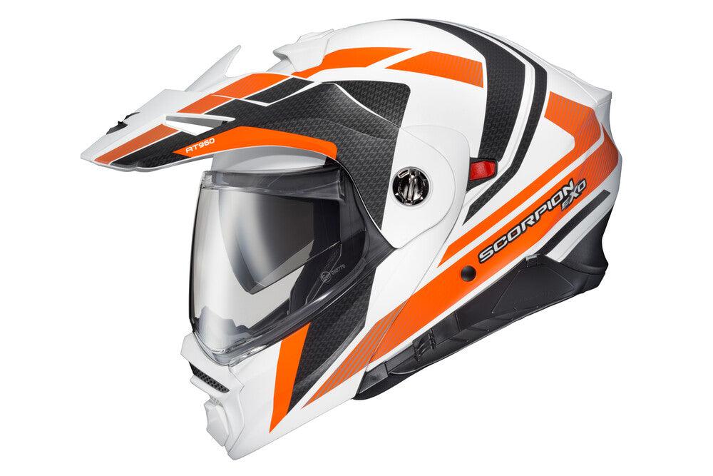 Scorpion Exo EXO-AT960 Modular Helmet Hicks White/Orange - Motor Psycho Sport