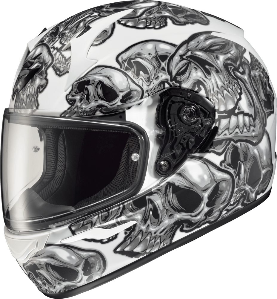 Scorpion Exo EXO-R320 Full-Face Helmet Skull-E Silver - Motor Psycho Sport