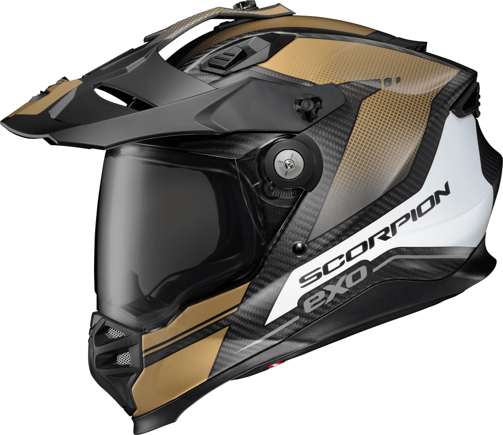 Scorpion Exo XT9000 Carbon Full-Face Helmet Trailhead Matte Gold - Motor Psycho Sport