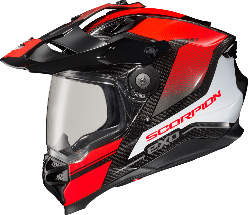 Scorpion Exo XT9000 Carbon Full-Face Helmet Trailhead Red - Motor Psycho Sport