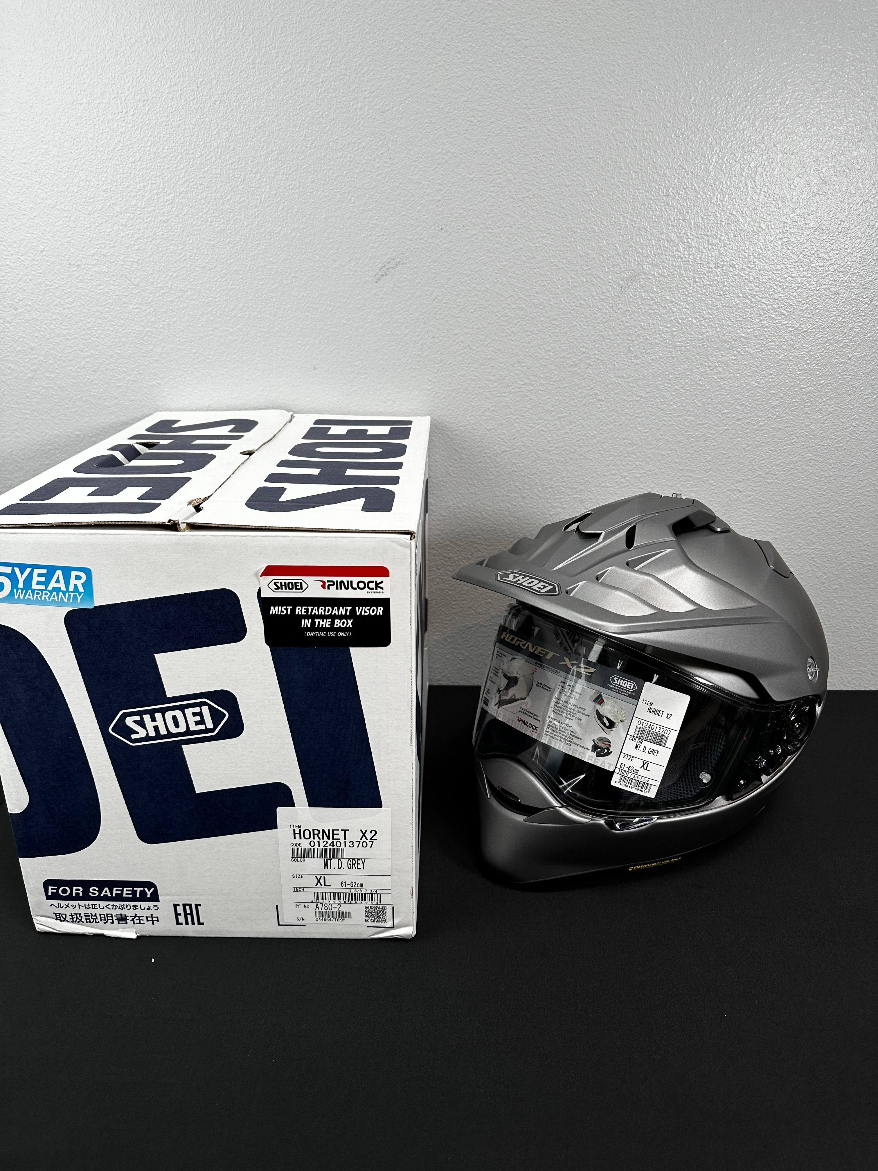 Shoei Hornet X2 Adventure Helmet - Matte Deep Gray - Size XL - OPEN BO –  Motor Psycho Sport