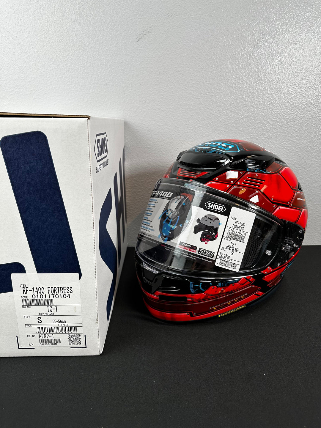 SHOEI RF-1400 Fortress TC-1 Helmet - Size Small - OPEN BOX - Motor Psycho Sport