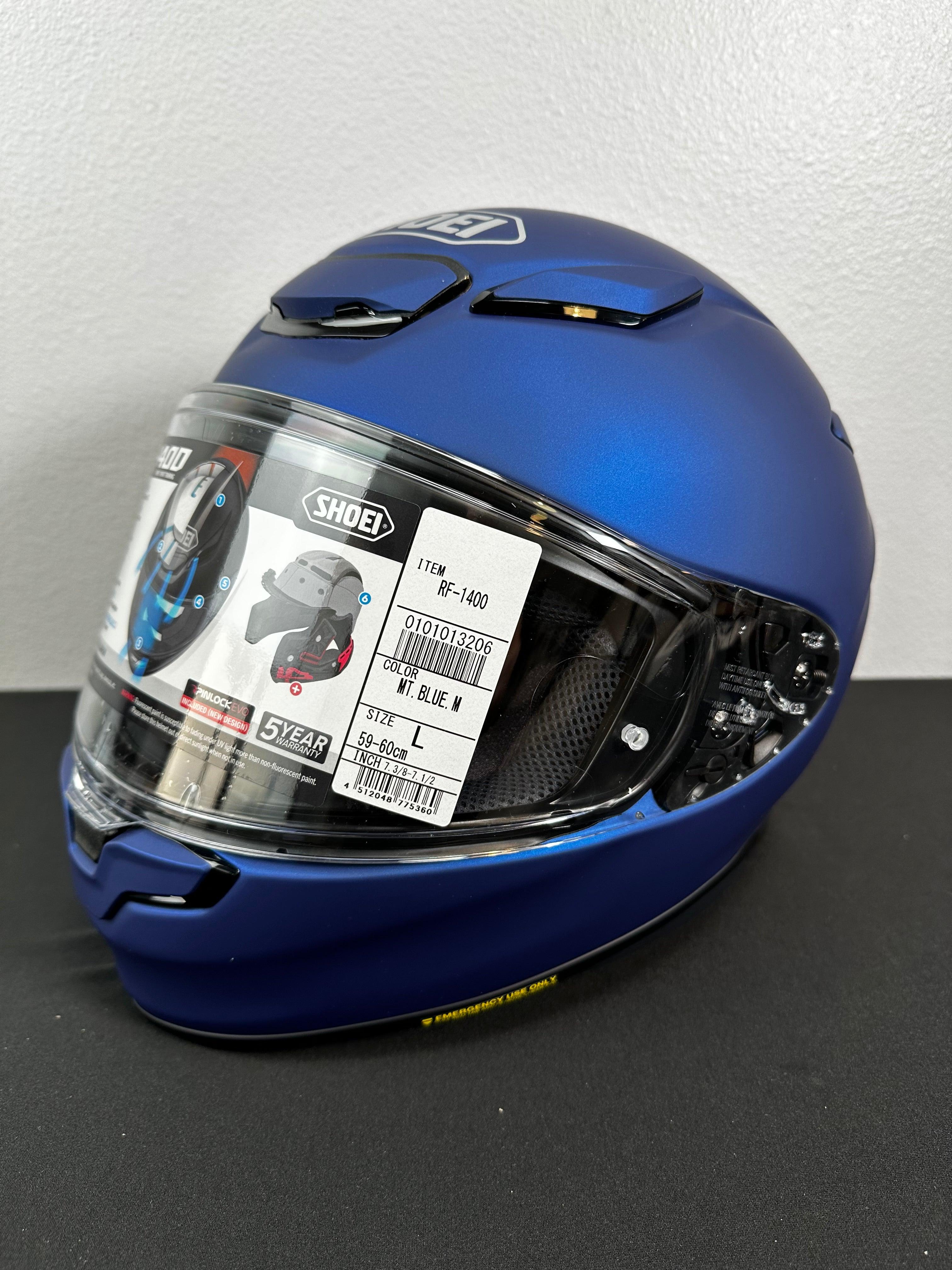 Shoei RF-1400 Helmet - Matte Blue - Size Large - USED / OPEN BOX